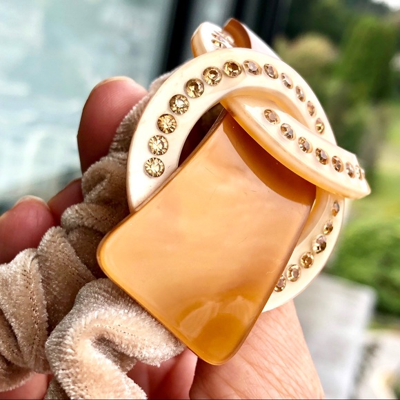 Rhinestone Embellished Acrylic Scrunchie - Picture 14 of 14